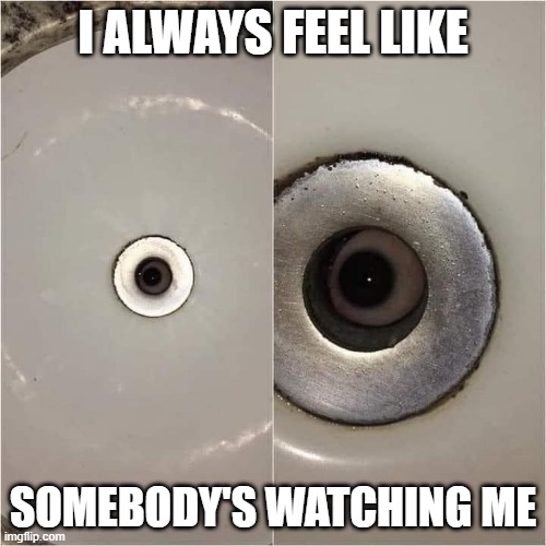 Eye See You | I ALWAYS FEEL LIKE; SOMEBODY'S WATCHING ME | image tagged in cursed image | made w/ Imgflip meme maker