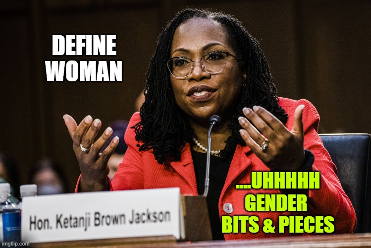 Ketanji Brown Jackson | DEFINE
WOMAN ....UHHHHH
GENDER 
BITS & PIECES | image tagged in ketanji brown jackson | made w/ Imgflip meme maker