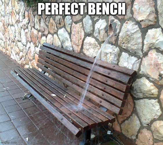 Try this bench | PERFECT BENCH | image tagged in bench,memes | made w/ Imgflip meme maker