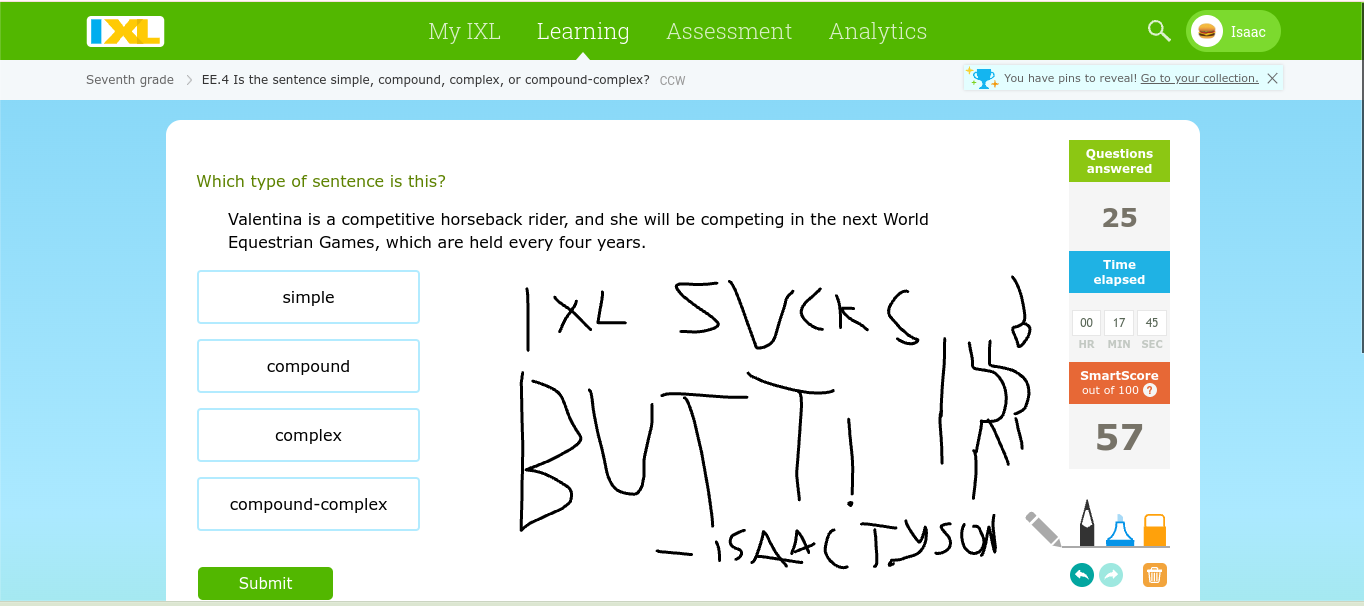 IXL SUCKS BUTT Blank Meme Template