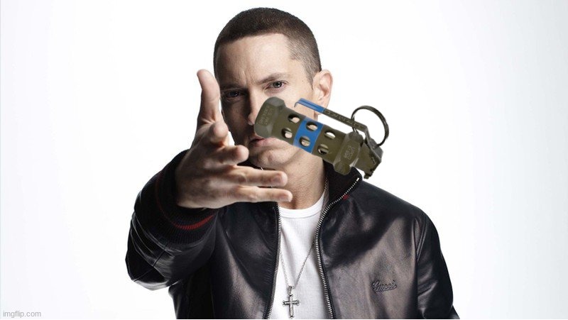 Eminem Throwing Things | image tagged in eminem throwing things | made w/ Imgflip meme maker