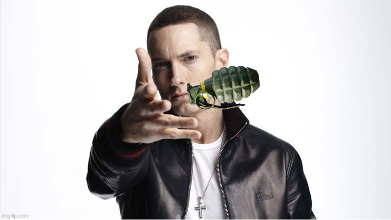 image tagged in eminem throwing things | made w/ Imgflip meme maker