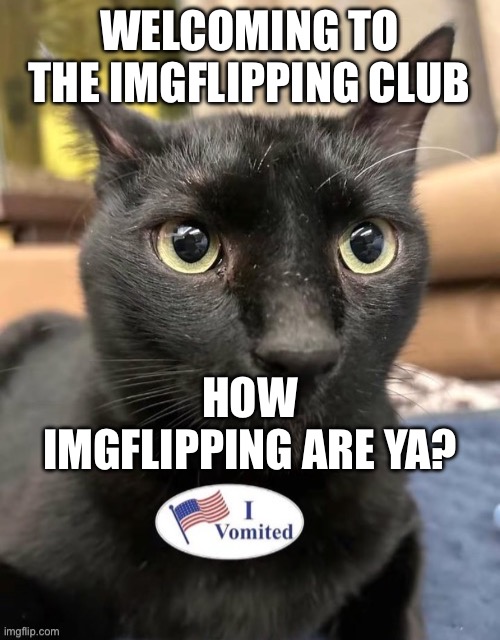 You read it right (hopefully) | WELCOMING TO THE IMGFLIPPING CLUB; HOW IMGFLIPPING ARE YA? | made w/ Imgflip meme maker