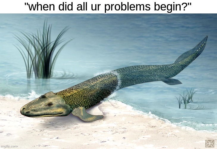 this mf decides to f up my whole life, go back into the ocean | "when did all ur problems begin?" | made w/ Imgflip meme maker