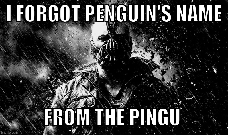 I FORGOT PENGUIN'S NAME; FROM THE PINGU | made w/ Imgflip meme maker