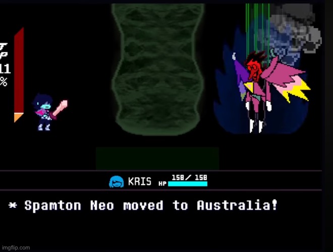 Credit to Shayy’s video: Deltarune Snowgrave but it’s written by AI | image tagged in spamton,spamton neo,funny,memes,spamton neo moved to australia | made w/ Imgflip meme maker