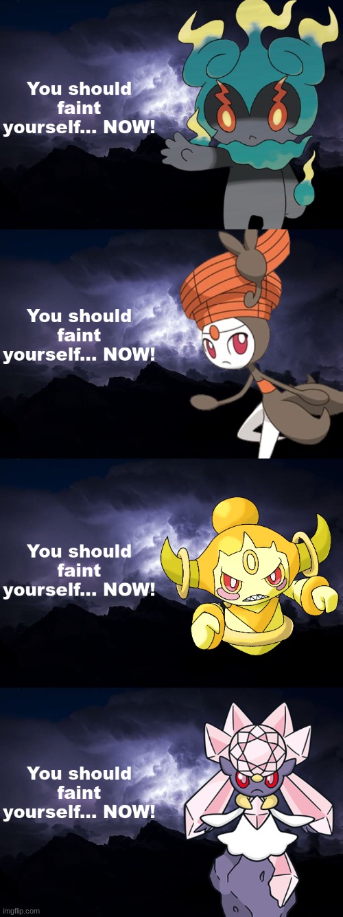 Lowtier4mythicals.mp3 | image tagged in lowtiermarshadow,lowtiermeloetta,lowtierhoopa shiny ver,lowtierdiancie | made w/ Imgflip meme maker