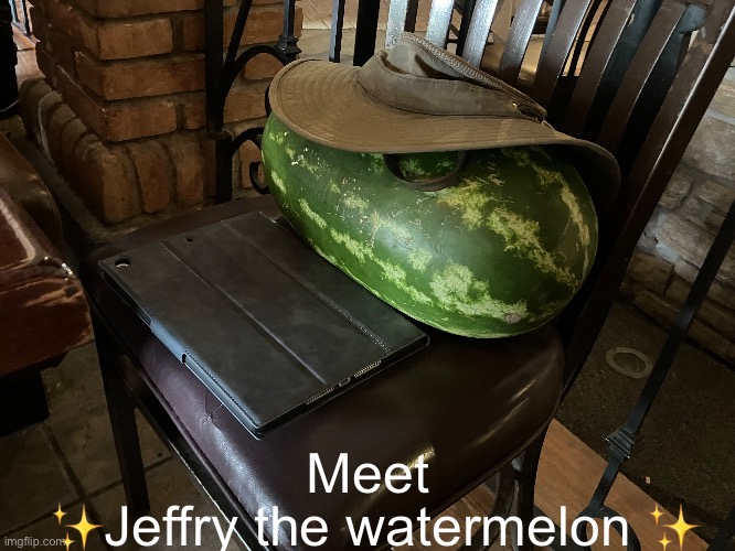 Jeffry the watermelon | ✨Jeffry the watermelon ✨; Meet | image tagged in watermelon | made w/ Imgflip meme maker