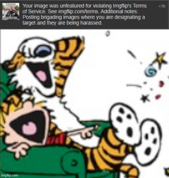 Thank you IFPD | image tagged in calvin and hobbes laugh | made w/ Imgflip meme maker