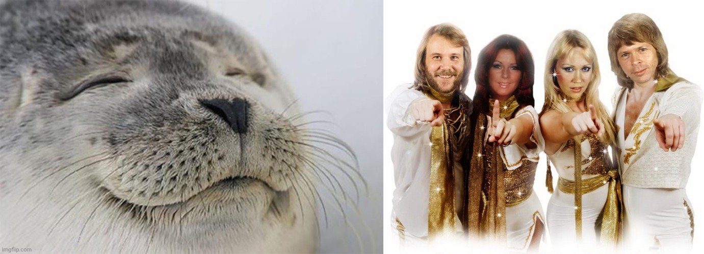 image tagged in memes,satisfied seal,abba thank you wishes | made w/ Imgflip meme maker