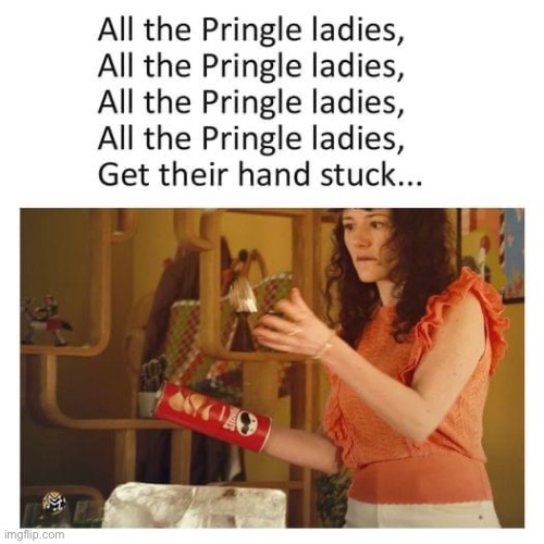 Shamelessly stolen | image tagged in single ladies,pringles | made w/ Imgflip meme maker