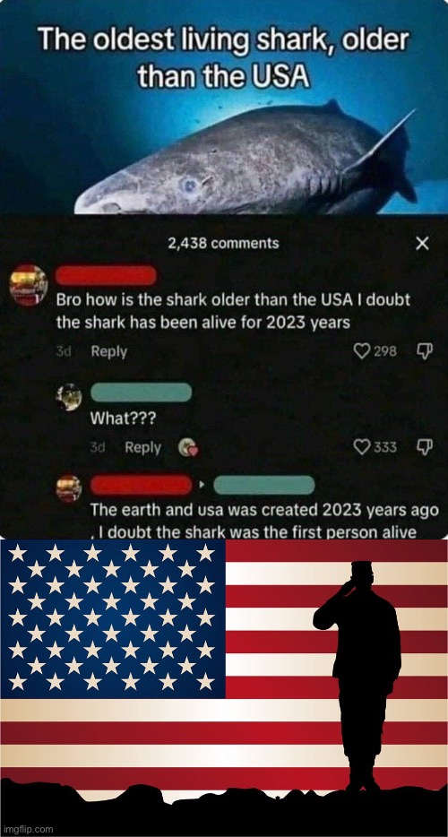 An historic moment | image tagged in flag salute 151111,historical,shark | made w/ Imgflip meme maker