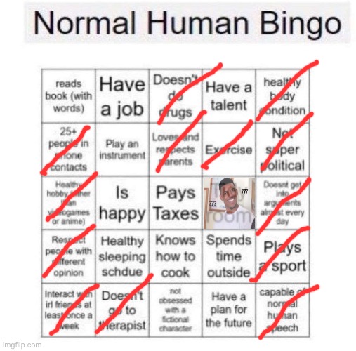 I may be an alien | image tagged in normal human bingo | made w/ Imgflip meme maker