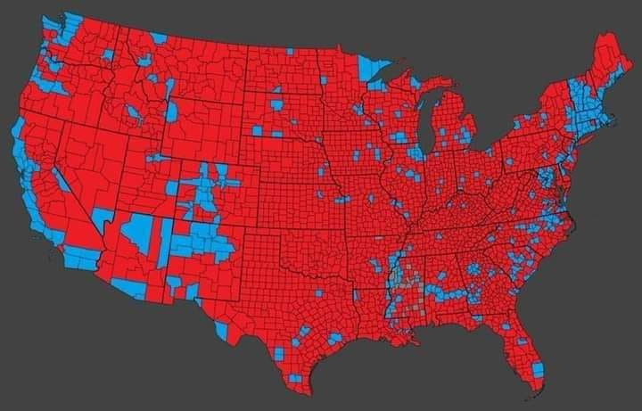 High Quality 2024 Election by County Blank Meme Template