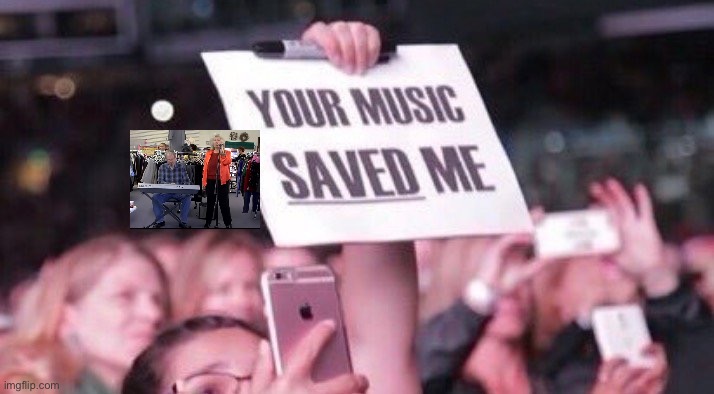 Your Music Saved Honey Biscuits | image tagged in your music saved me | made w/ Imgflip meme maker