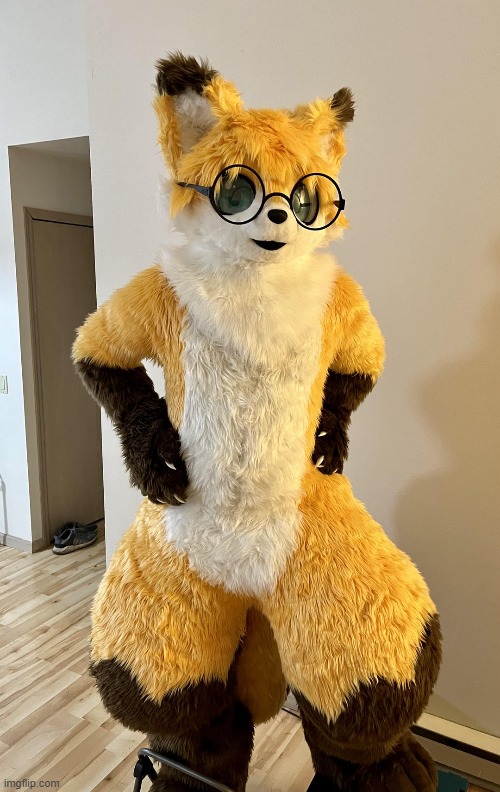 Kemono Fomx. No Short(Pic credit: CatalopeSeats) | image tagged in fox,kemono,furry,cute,wholesome,cartoon | made w/ Imgflip meme maker