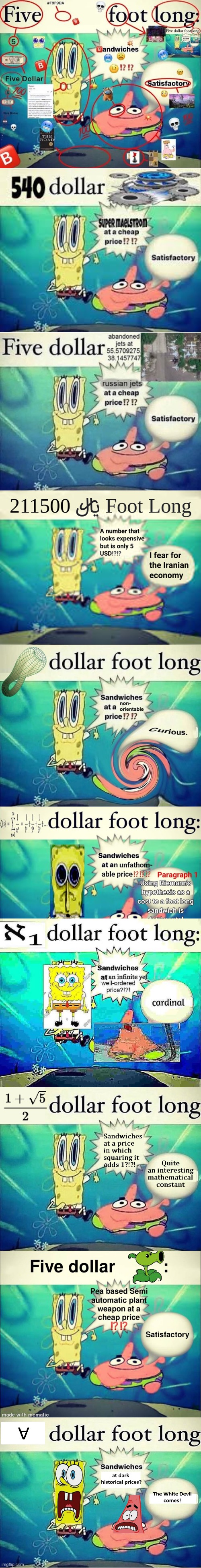 The foot long multiverse is now complete… just barely | image tagged in long blank white | made w/ Imgflip meme maker