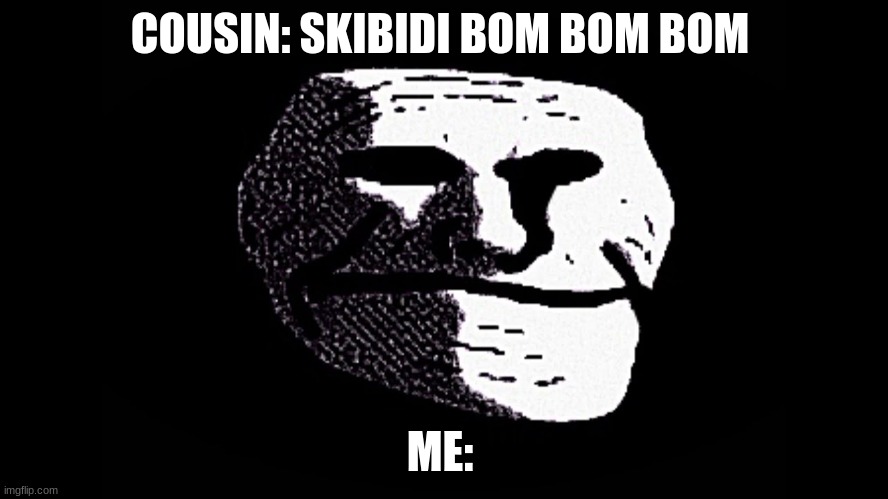 random image | COUSIN: SKIBIDI BOM BOM BOM; ME: | image tagged in see nobody cares | made w/ Imgflip meme maker