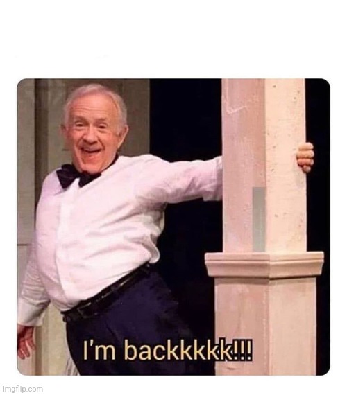 I’m backkkkk | image tagged in i m backkkkk | made w/ Imgflip meme maker