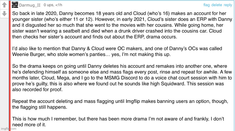 Danny drama origin story | image tagged in danny drama origin story | made w/ Imgflip meme maker