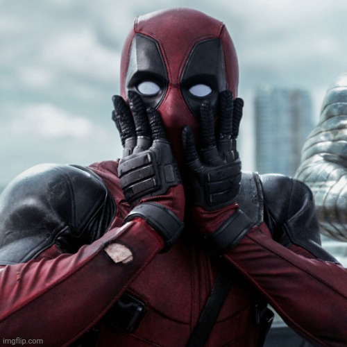 Deadpool shocked 2 | image tagged in deadpool shocked 2 | made w/ Imgflip meme maker