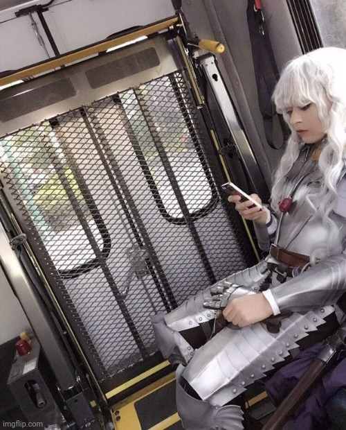 Paladin on train Blank Meme Template