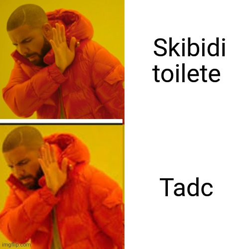 I hâte both | Skibidi toilete; Tadc | image tagged in memes,drake hotline bling | made w/ Imgflip meme maker