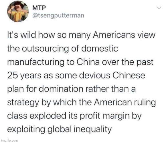 Not made by me | image tagged in china,corporate greed | made w/ Imgflip meme maker