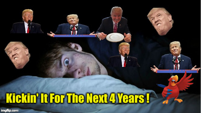 What Are Y'all Gonna Do ? | Kickin' It For The Next 4 Years ! | image tagged in extreme tds,political meme,politics,funny memes,funny,parrot | made w/ Imgflip meme maker