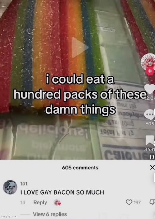 I’d say this but replace “bacon” with “s” and remove the space | made w/ Imgflip meme maker