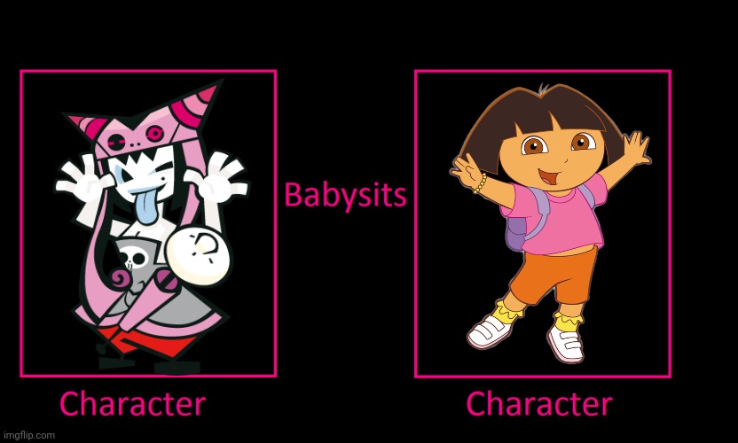 Mystique Sonia Babysits Dora Marquez | image tagged in what if character babysits character,mystique sonia,dora the explorer,dora marquez,goanimate,babysitting | made w/ Imgflip meme maker