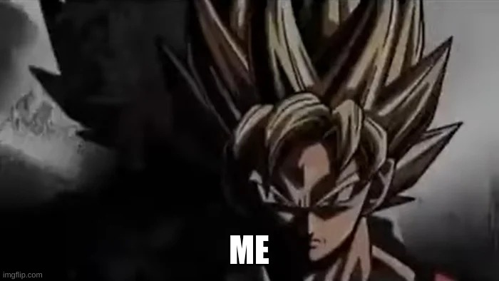 Goku Staring | ME | image tagged in goku staring | made w/ Imgflip meme maker