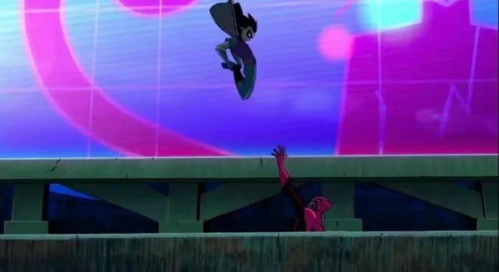 Teen Titans Robin Double knee drop Blank Meme Template