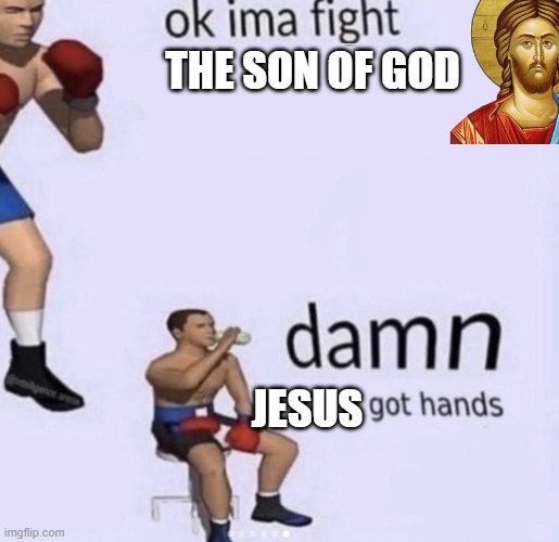 Brother, Don't do it! | THE SON OF GOD; JESUS | image tagged in damn got hands | made w/ Imgflip meme maker