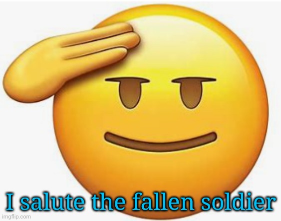 I salute the fallen soldier | made w/ Imgflip meme maker