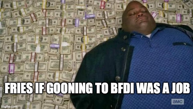 huell money | FRIES IF GOONING TO BFDI WAS A JOB | image tagged in huell money | made w/ Imgflip meme maker