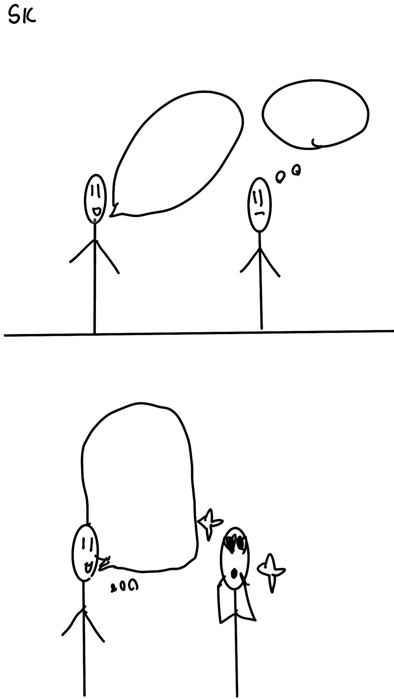 High Quality Stick man conversation. Blank Meme Template