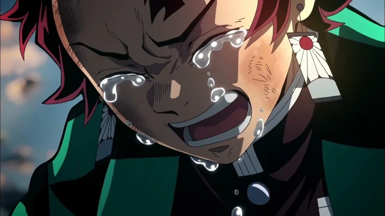 tanjiro crying Blank Meme Template