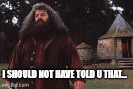 I SHOULD NOT HAVE TOLD U THAT... | image tagged in gifs,hagrid,hagrid gif,harry potter,harry potter gifs,i should not have told you that | made w/ Imgflip images-to-gif maker