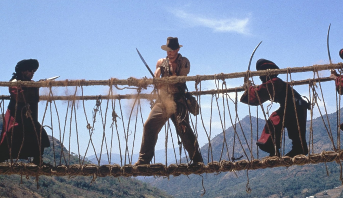 Indiana Jones Temple of Doom rope bridge Blank Meme Template