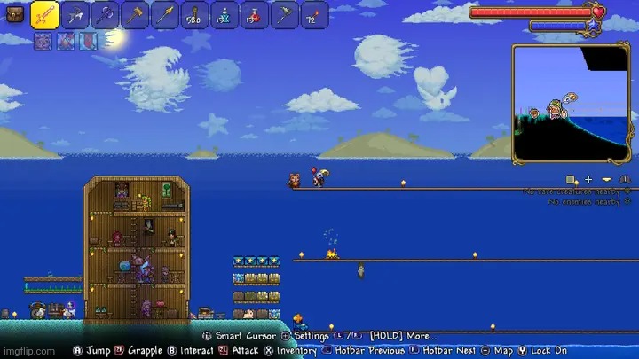 Expert Mode Celebrationmk10 base | image tagged in terraria,gaming,video games,nintendo switch,screenshot | made w/ Imgflip meme maker