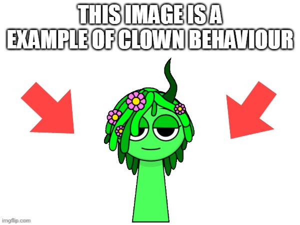 This image is a example of clown behaviour | image tagged in this image is a example of clown behaviour | made w/ Imgflip meme maker