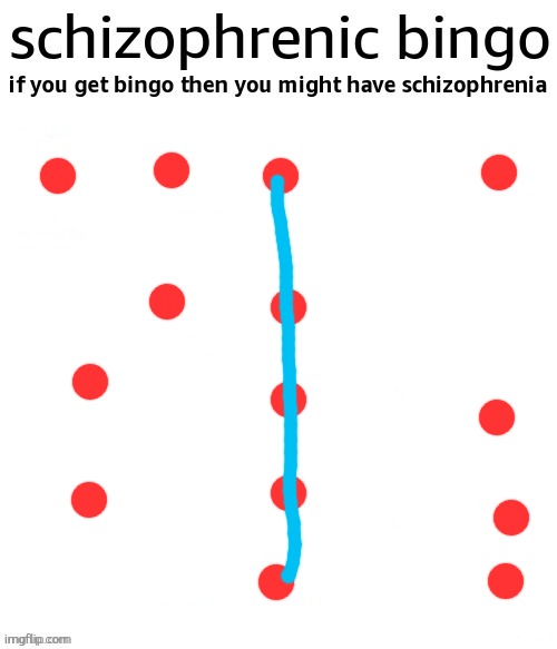 schizophrenic bingo | image tagged in schizophrenic bingo | made w/ Imgflip meme maker