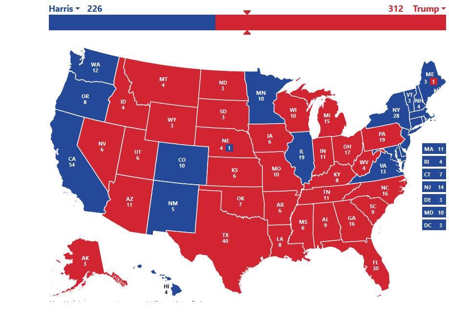 2024 Election Map Blank Meme Template