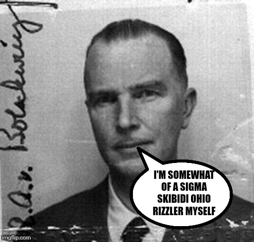 Otto Von | I'M SOMEWHAT OF A SIGMA SKIBIDI OHIO RIZZLER MYSELF | image tagged in otto von | made w/ Imgflip meme maker