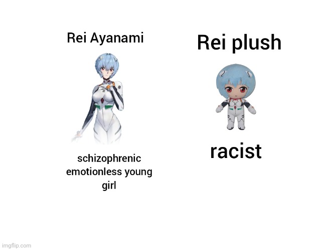 made this outta boredom (i might be a bit obsessed with Rei ngl.) | made w/ Imgflip meme maker