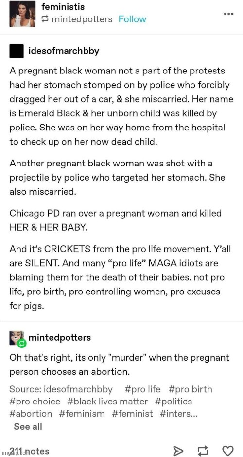 Not made by me | image tagged in police brutality,abortion,racism,conservative hypocrisy | made w/ Imgflip meme maker