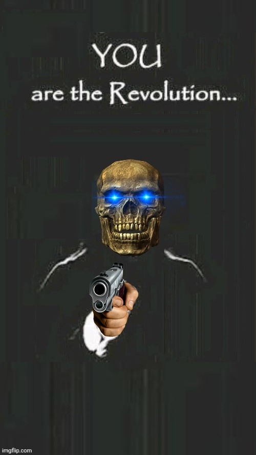 Uncle Skeletor wants you | image tagged in skeletor pointing m1911,revolution | made w/ Imgflip meme maker