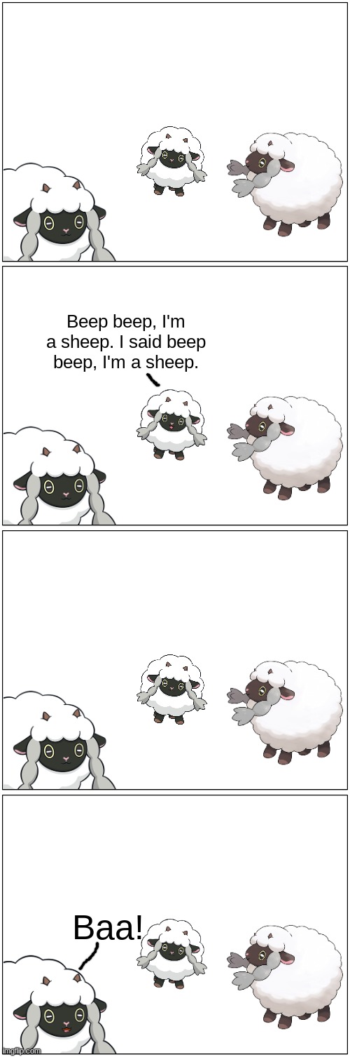 Sheep Pokemon.mp3 | image tagged in comic | made w/ Imgflip meme maker