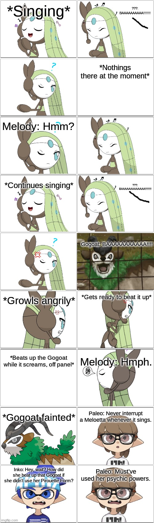 Melody gets interrupted by a Screaming Gogoat.mp3 | image tagged in comic | made w/ Imgflip meme maker